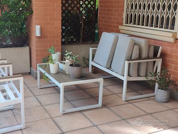 Salotto da giardino Aranci completo – divanetto, 2