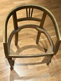 Poltroncina sedia vintage anni 50 senza seduta