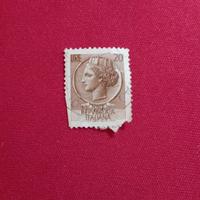 Francobollo rarissimo da 20 lire Repubblica Italia