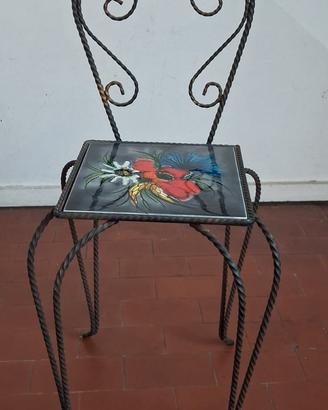 sedia in ferro. 