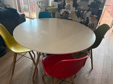 Sedie colorate da tavolo