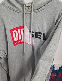 felpa diesel con tasche e cappuccio 