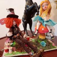 Pezzo unico Alice ed il Cappellaio Matto