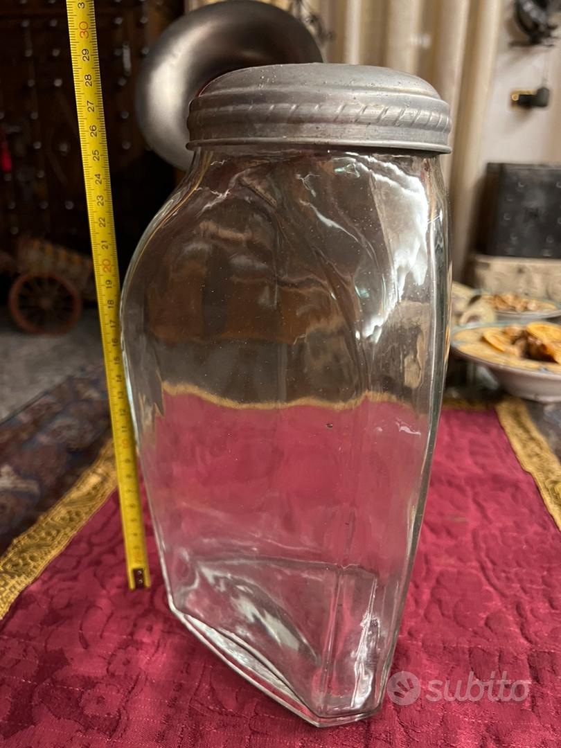 Portacaramelle Sezione Circolare In Plexiglass Trasparente Con Laterali In Satinato Rosso