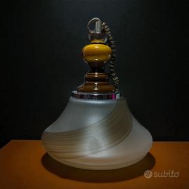 Lampada in vetro multicolore e ceramica anni 60’
