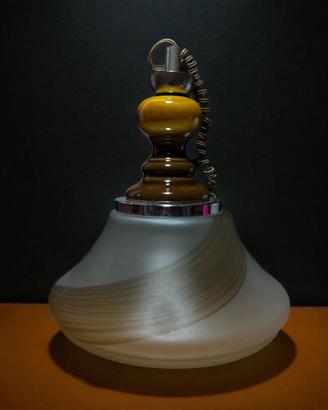 Lampada in vetro multicolore e ceramica anni 60’