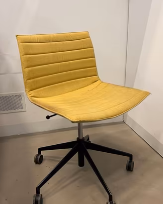 8 sedie da ufficio gialle