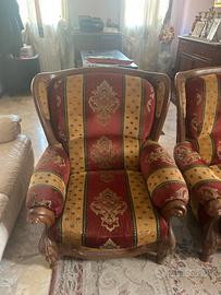 2 Poltrone vintage stile barocco