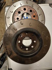 Coppia Dischi freno pieno Goffati neri adatti Fiat