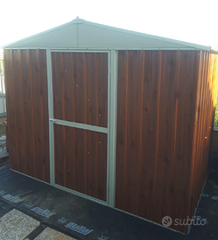 Box baracca lamiera Acciaio 275x175cm fin legno