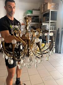 Lampadario vintage cristallo