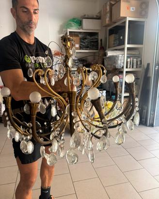 Lampadario vintage cristallo