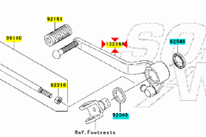 Pedale cambio Kawasaki Z750 132360142