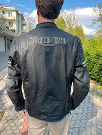 Giacca moto pelle triumph