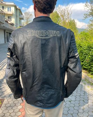Giacca moto pelle triumph