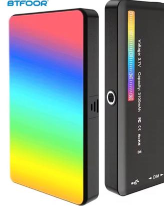FARETTO RICARICABILE LED FOTOCAMERA RGB 