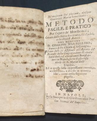Antico libricino religioso 1694
