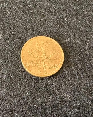 Moneta 20 lire Quercia 1979 – Repubblica Italiana