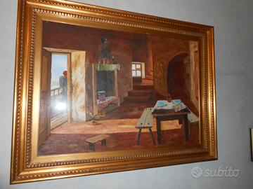 Quadro raffigurante casa campagna dell '800