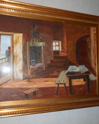 Quadro raffigurante casa campagna dell '800
