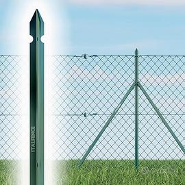 Set da 10 pali a T per recinzione in ferro plastif