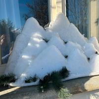 Coppia di decori natalizi per finestre