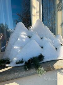 Coppia di decori natalizi per finestre