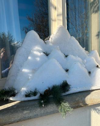 Coppia di decori natalizi per finestre