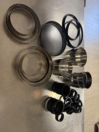 Anelli per torte microforati e acciaio normali