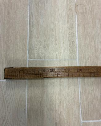 Antica stecca/metro in legno da sarto/merceria