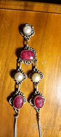 COLLANA ETNICA CON RADICE DI RUBINO 