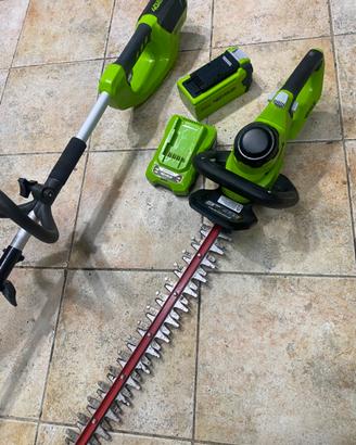 Decespugliatore e taglia siepi Greenworks 40V