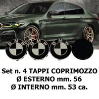 Set N. 4 Tappi Coprimozzo per BMW 56 mm. logo nero