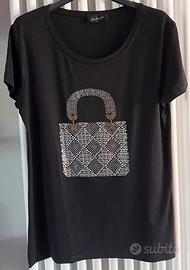t-shirt donna manica corta"Made in Italy"TG L 