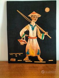 Quadro vintage arte asiatica popolare 