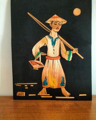 Quadro vintage arte asiatica popolare 