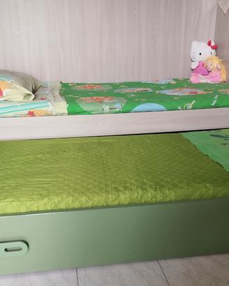 Letto singolo con letto a scomparsa 