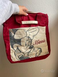 borsa tracolla rossa e beige minnie disney vintage