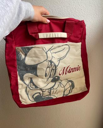borsa tracolla rossa e beige minnie disney vintage