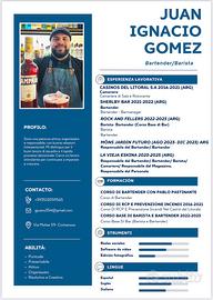 Bartender-Barista-Camariere-Aiuto Couco-Lavapiatti