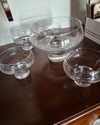 set 4 bicchieri e ciottola vintage