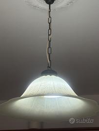 Lampadario vetro satinato