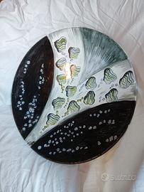 piatto concavo in terracotta bianca 