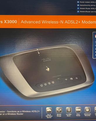 Cisco lynksys X3000 Wireless-N ADSL2+ Modem Router