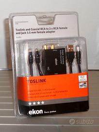 EKON Convertitore Toslink a RCA/Jack 3,5 mm