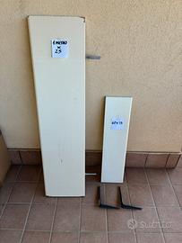 2 mensole con staffe in acciaio
