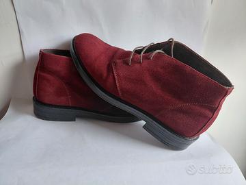 Scarpe uomo scamosciate bordeaux
