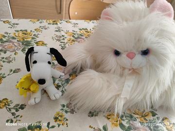  Peluche gatto, Snoopy e Woodstock