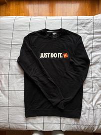 Felpa unisex nera Nike Just Do It Vintage~Taglia S