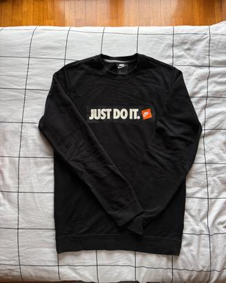 Felpa unisex nera Nike Just Do It Vintage~Taglia S